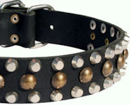 Custom Studded Leather Dog Collar for all breeds