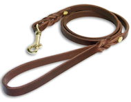 Custom Leather Dog Leash for all dogs with brass hook