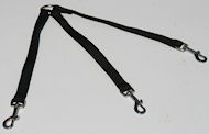 Triple leash stitched nylon coupler for walking 3 dogs - LN103