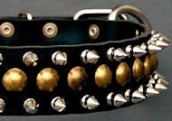 Studded Latigo Leather Dog Collar for all breeds Studded Latigo Leather Dog Collar for all breeds
