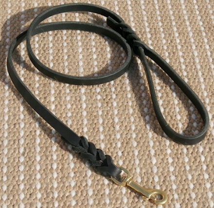 leather dog leash for walking , tracking , training