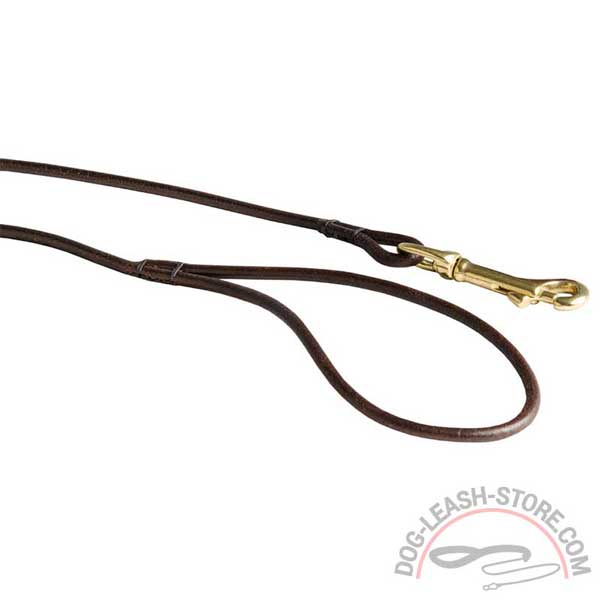 Rust Resistant Brass Snap Hook of Leather Dog Leash