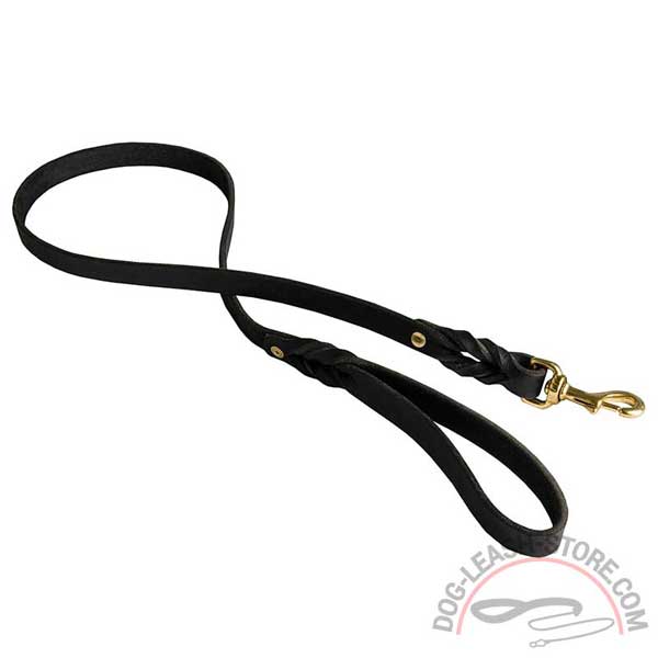 Riveted Leather Dog Leash