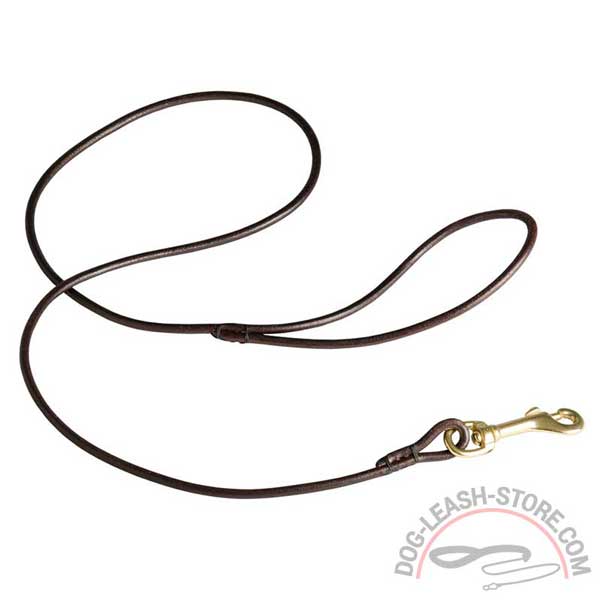 Natural Leather Dog Lead for Dog Shows