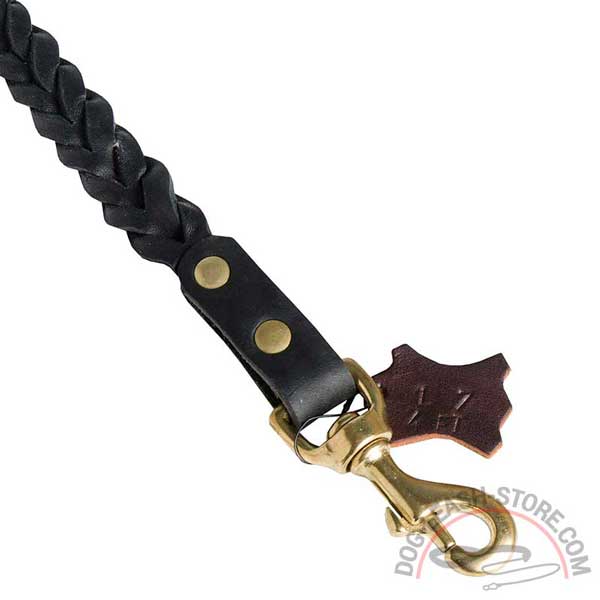 Snap Hook Brass Rustproof of Leather Dog Leash