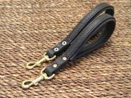 Short leather dog leash- short padded leather lesh L8