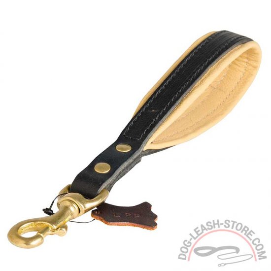 Short leather deals dog leash