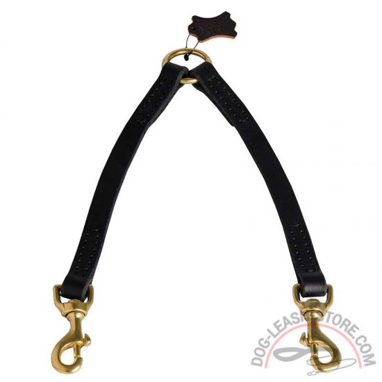 High-Quality Genuine Leather Dog Coupler