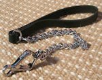 Exclusive dog lead with leather handle