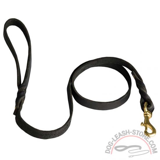 Extra Strong Leather Dog Leash