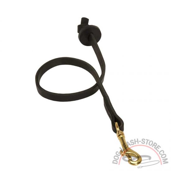 Short Professional leather dog leash - dog lead