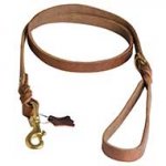 Braided Latigo Leather Dog Leash Multifunctional