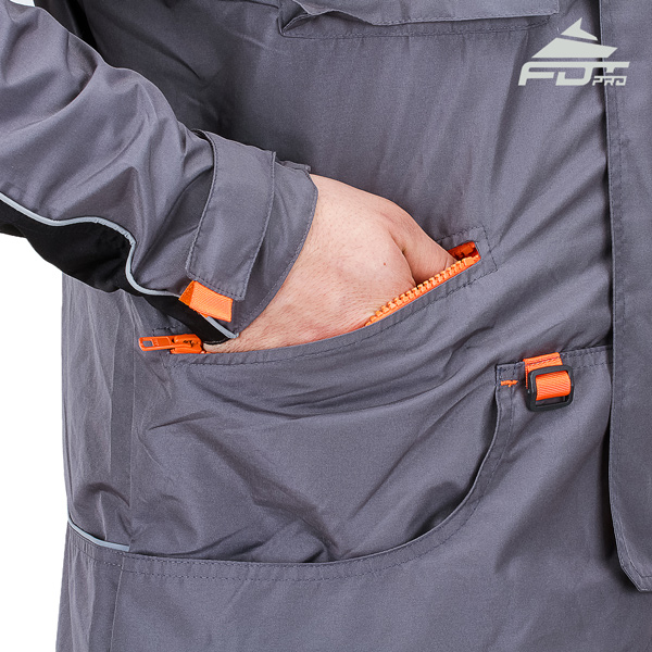 Professional Dog Tracking Jacket with Side Pockets for Any Weather Use