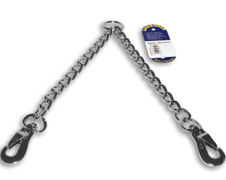 Chain Coupler Leash- 12inch - 30cm, Double Dog Leash