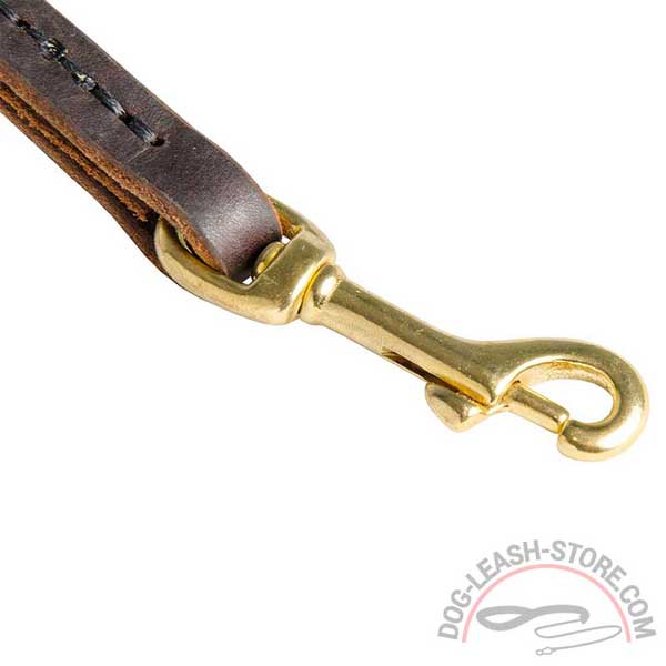 Rustproof Brass Snap Hook of Leather Dog Lead