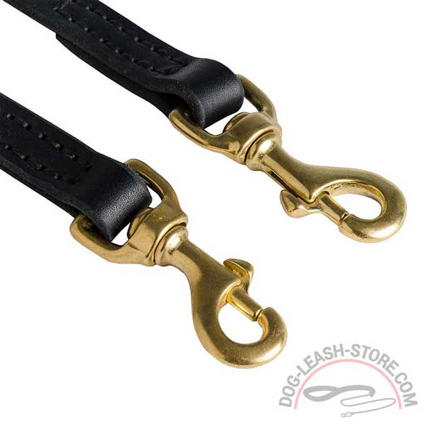 Rustprof Brass Snap Hooks of Leather Coupler