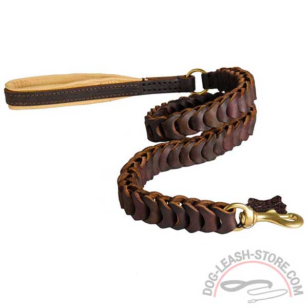 Brown Leather Dog Leash