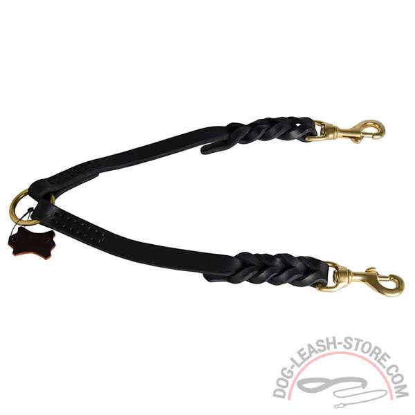 Coupler Leather Dog Leash