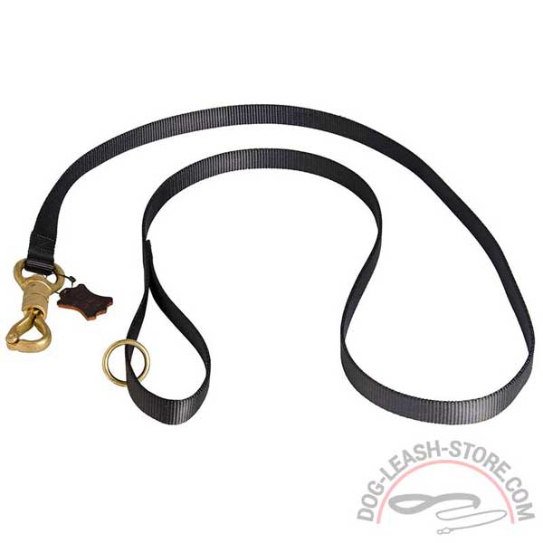 Nylon Dog Lead Equipped with Brass Floating Ring