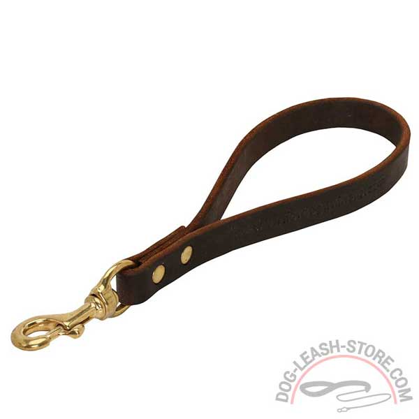 Leather Canine Pull Tab Brown Variant